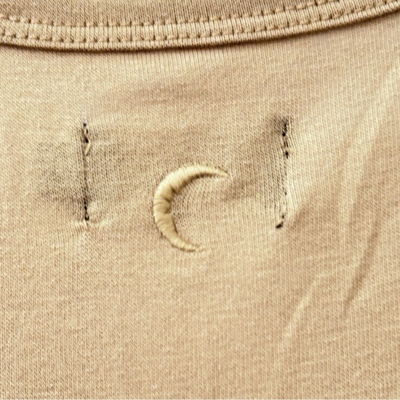 ZYIA ACTIVE Monterey Jersey Knit Sheath Midi Dress Side Slits Warm Sand Size M - Picture 6 of 10